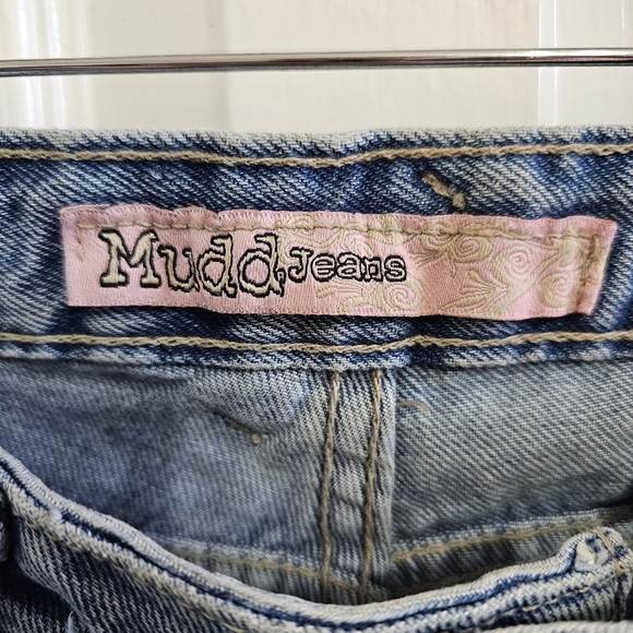 Vintage 90's Y2K 00s Mudd flare Leg Low Rise distressed jeans Junior size 9 - Picture 11 of 11